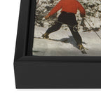 Drunk Skiing Framed Canvas Print Gallery Image 3