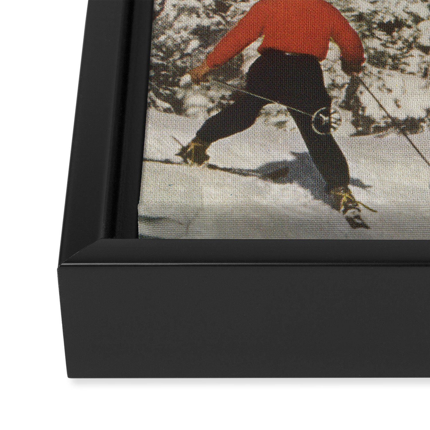 Drunk Skiing Framed Canvas Print Gallery Image 3