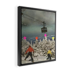 Drunk Skiing Framed Canvas Print Gallery Image 2