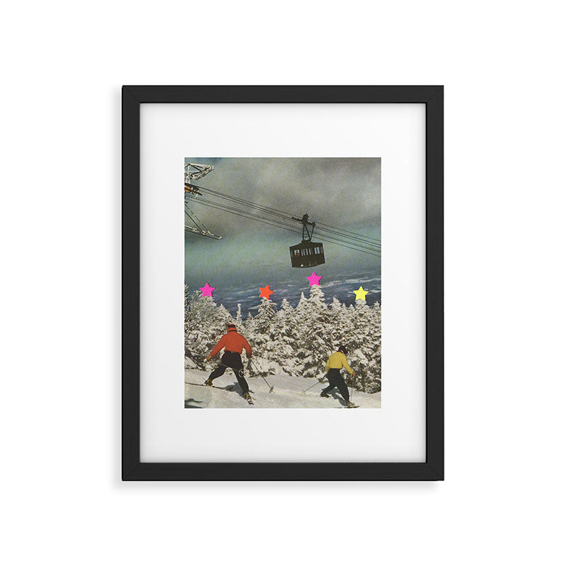 Drunk Skiing Framed Art Print Gallery Image 5