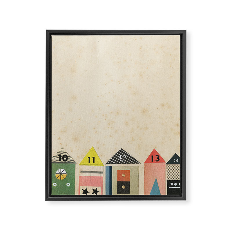 Eclectic Beach Huts Framed Canvas Print Gallery Image 6