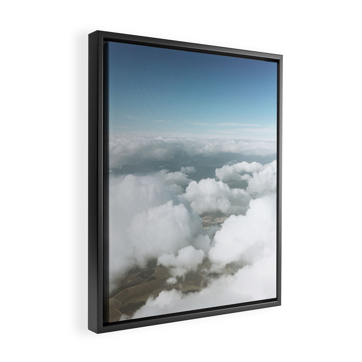 Fluffy Clouds Framed Canvas Print Gallery Image 2
