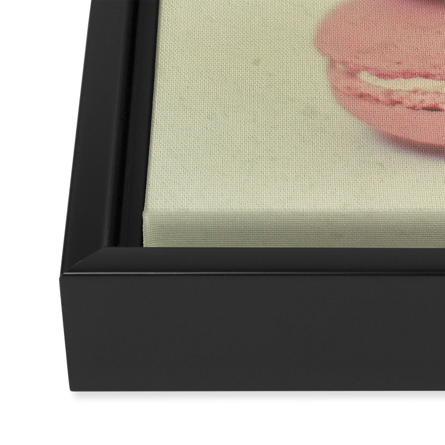 Four Macarons Framed Canvas Print Gallery Image 3