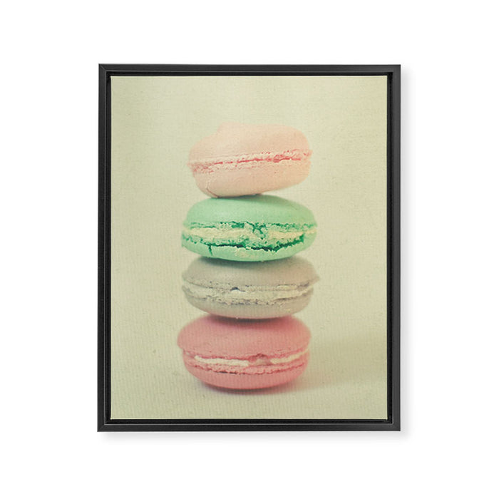 Four Macarons Framed Canvas Print Gallery Image 1