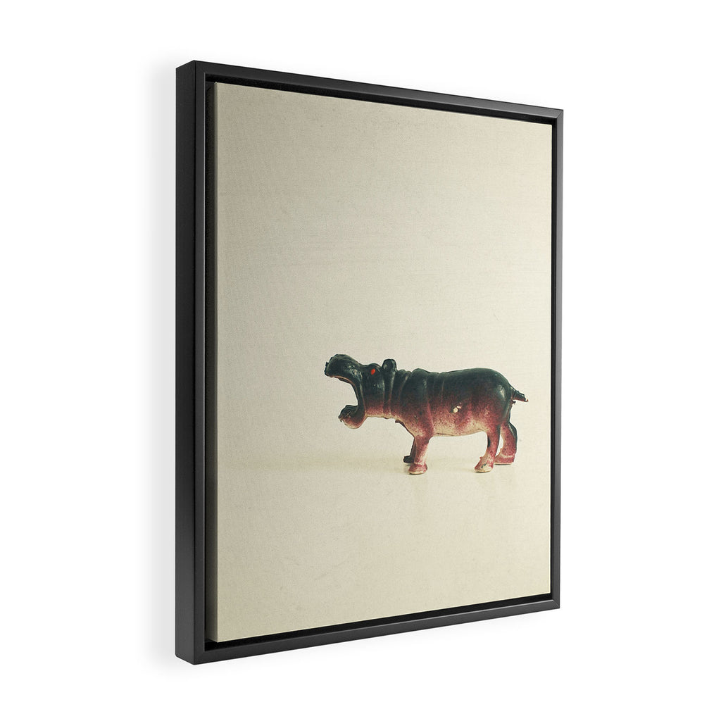 Hungry Hippo Framed Canvas Print Gallery Image 2