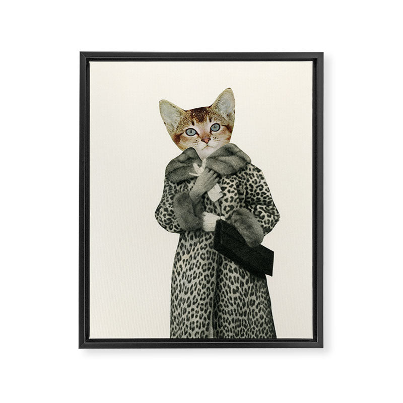 Kitten Dressed as Cat Framed Canvas Print Gallery Image 6