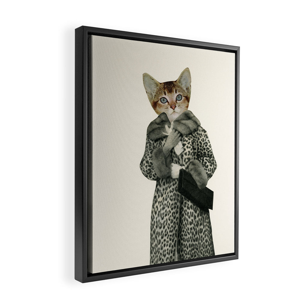 Kitten Dressed as Cat Framed Canvas Print Gallery Image 2