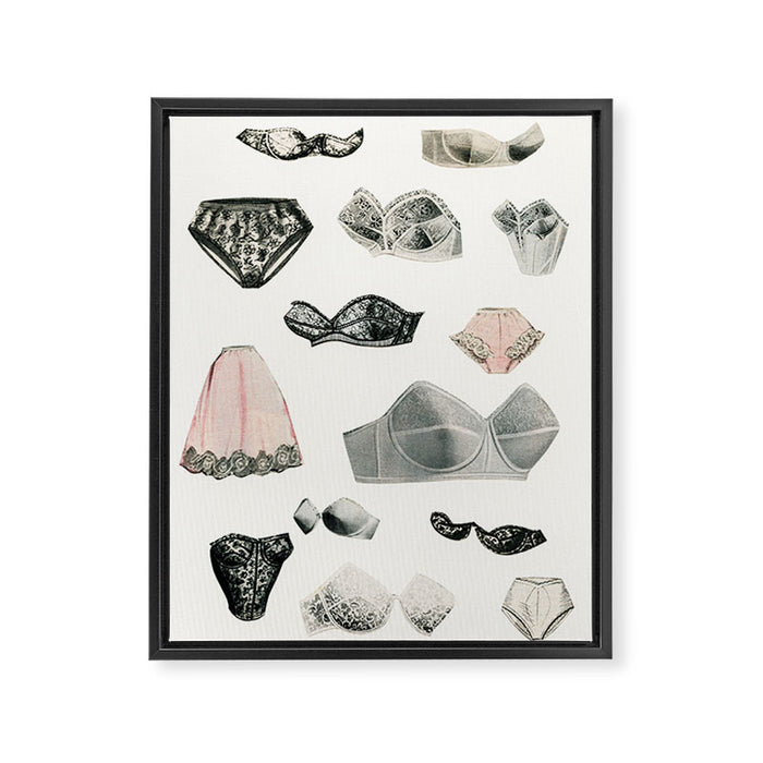 Lingerie Framed Canvas Print Gallery Image 1
