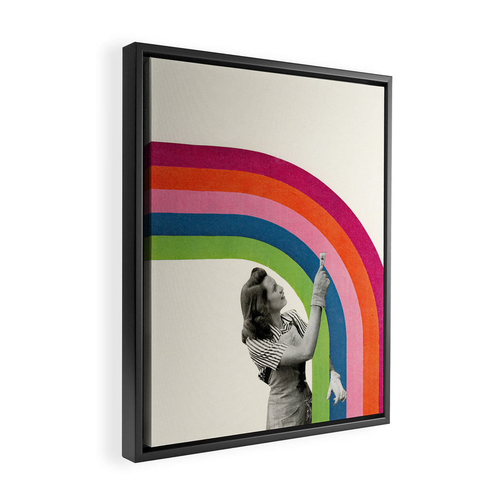 Paint a Rainbow Framed Canvas Print Gallery Image 2