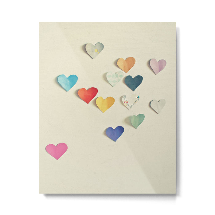 Paper Hearts Metal Print Gallery Image 1