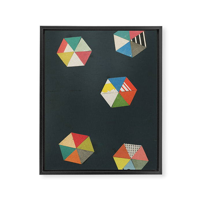 Paper Shapes Framed Canvas Print Gallery Image 1