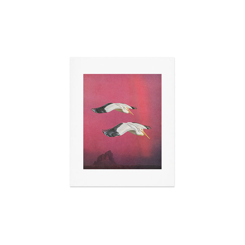 Pelicans in Space Art Print Gallery Image 1