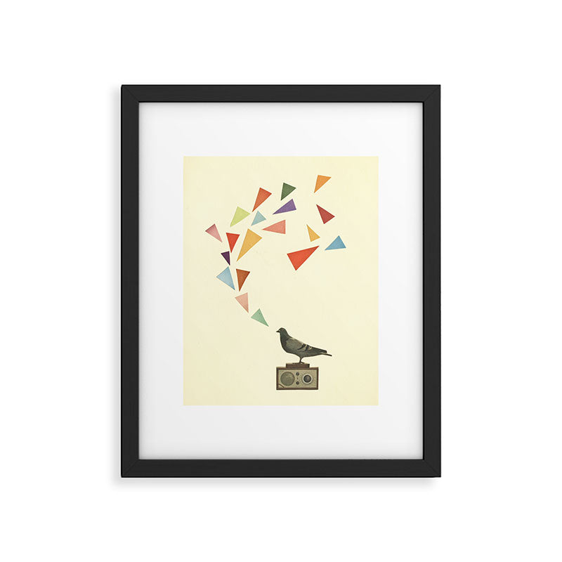 Pigeon Radio Framed Art Print Gallery Image 5