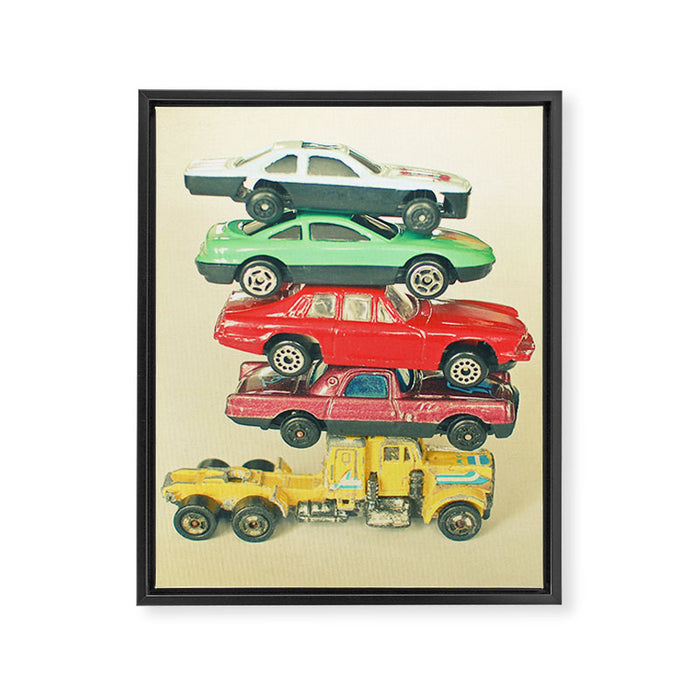 Pile Up Framed Canvas Print Gallery Image 1