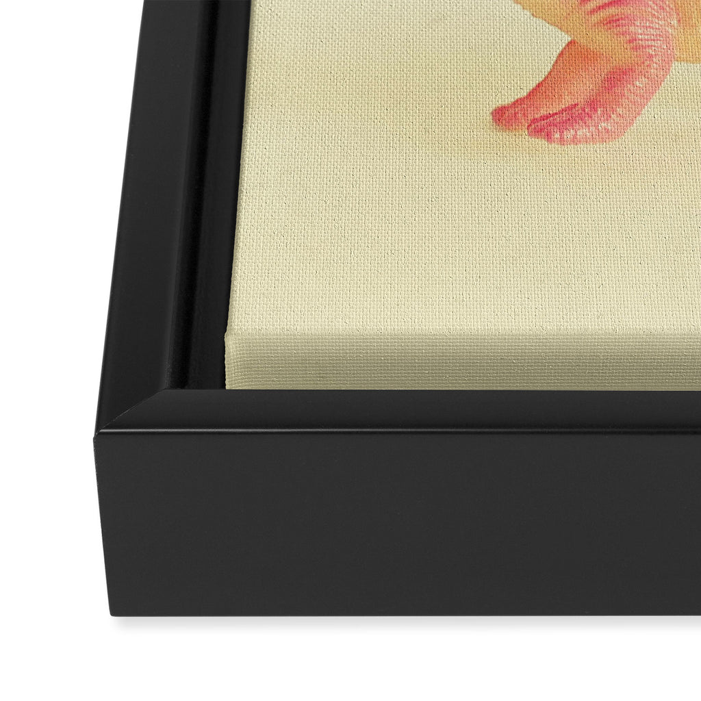 Pink Dinosaur Framed Canvas Print Gallery Image 3