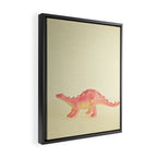 Pink Dinosaur Framed Canvas Print Gallery Image 2