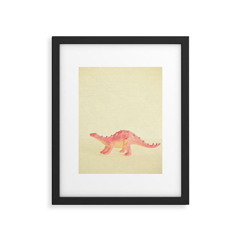 Pink Dinosaur Framed Art Print Gallery Image 6