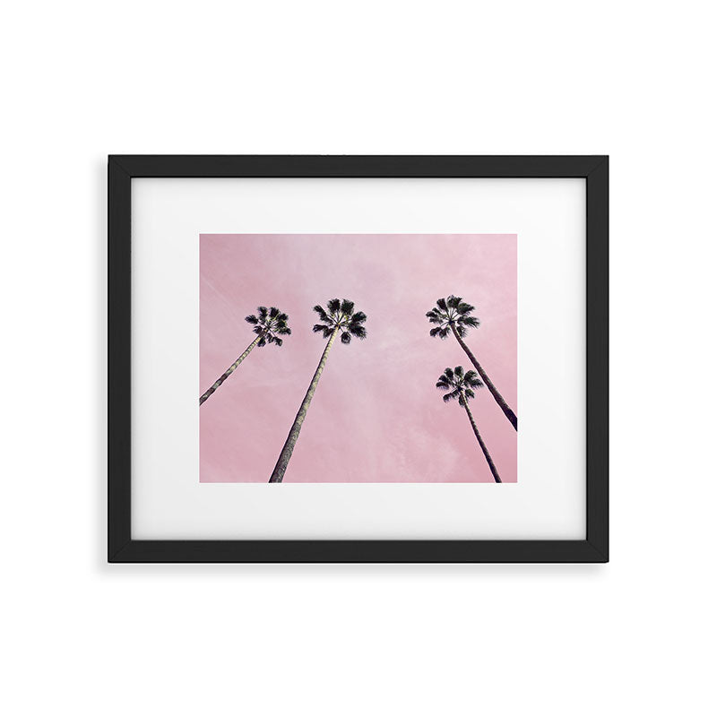 Pink Palms Framed Art Print Gallery Image 5