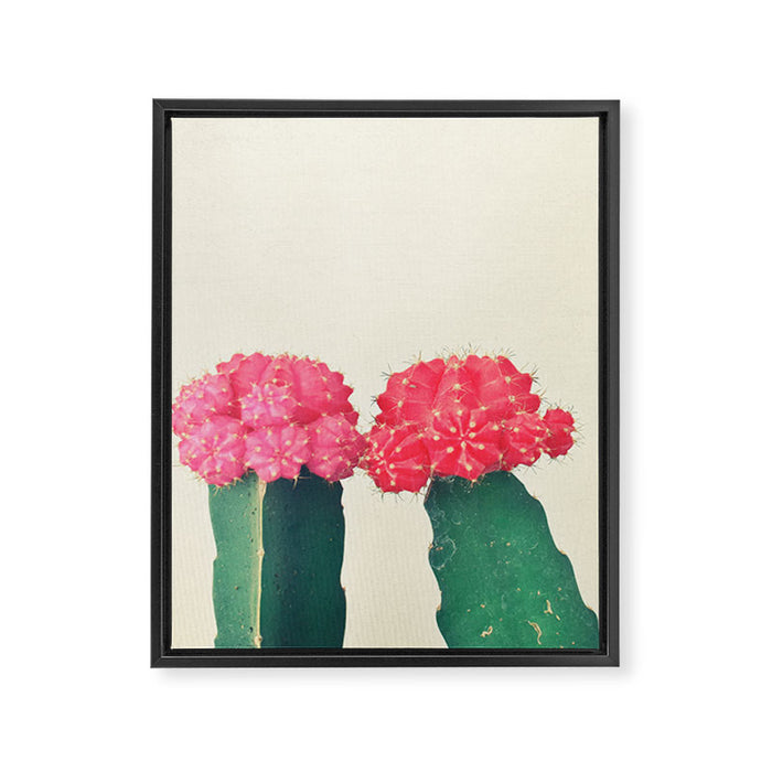 Plaid Cacti Framed Canvas Print Gallery Image 1