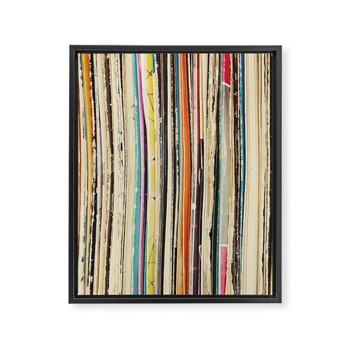 Record Collection Framed Canvas Print Gallery Image 1
