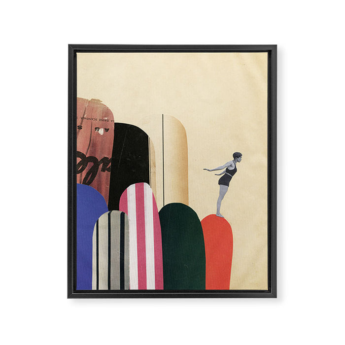 Rock Diving III Framed Canvas Print Gallery Image 1