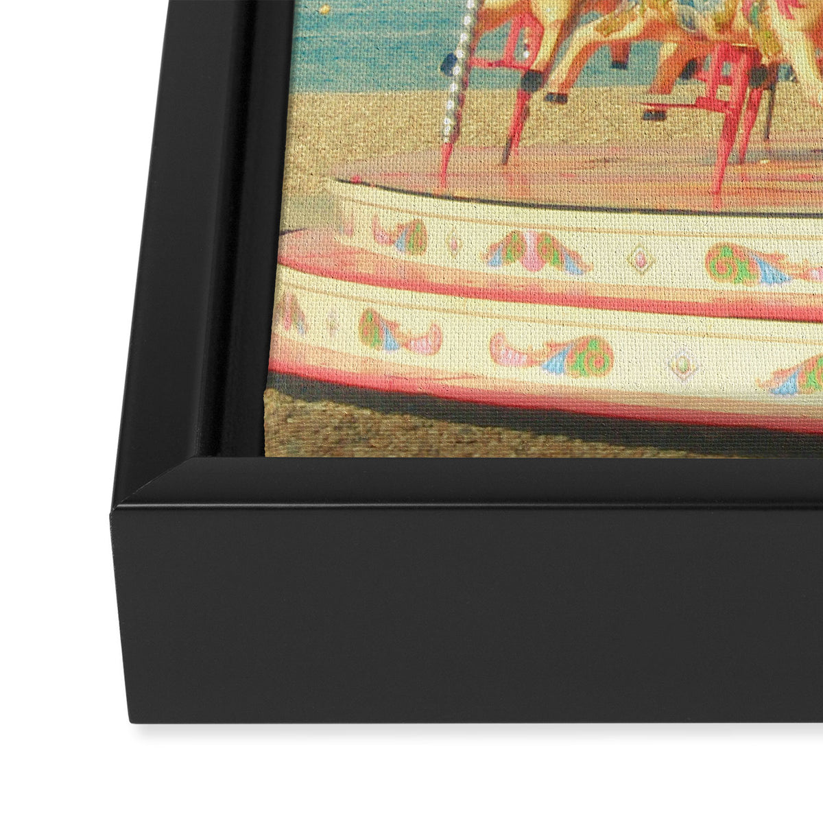 Seaside Carousel Framed Canvas Print Gallery Image 3