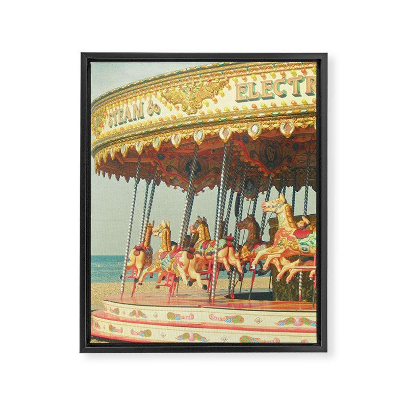Seaside Carousel Framed Canvas Print Gallery Image 8