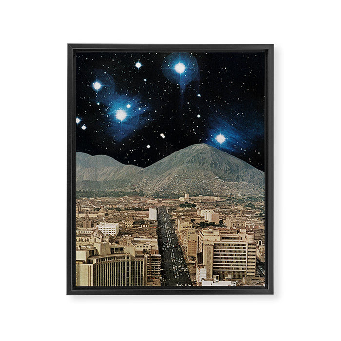 Space City Framed Canvas Print Gallery Image 1