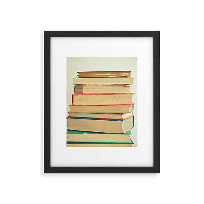 Stack of Books Framed Art Print Gallery Image 1