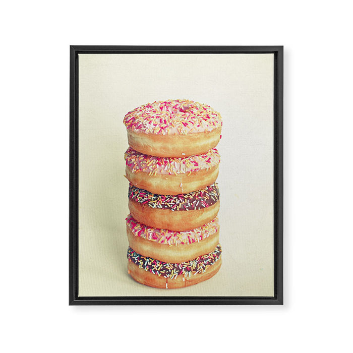 Stack of Donuts Framed Canvas Print Gallery Image 1