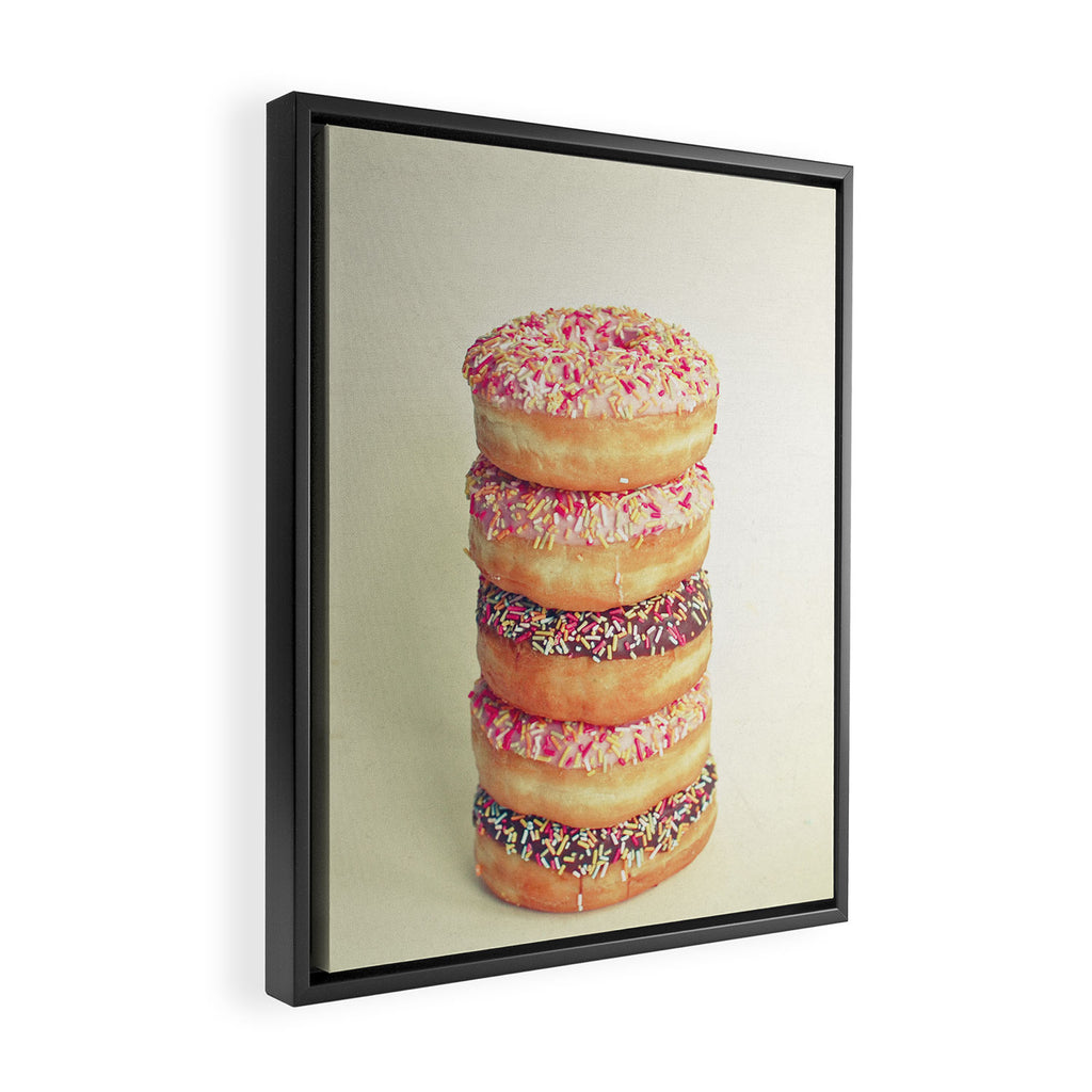 Stack of Donuts Framed Canvas Print Gallery Image 2