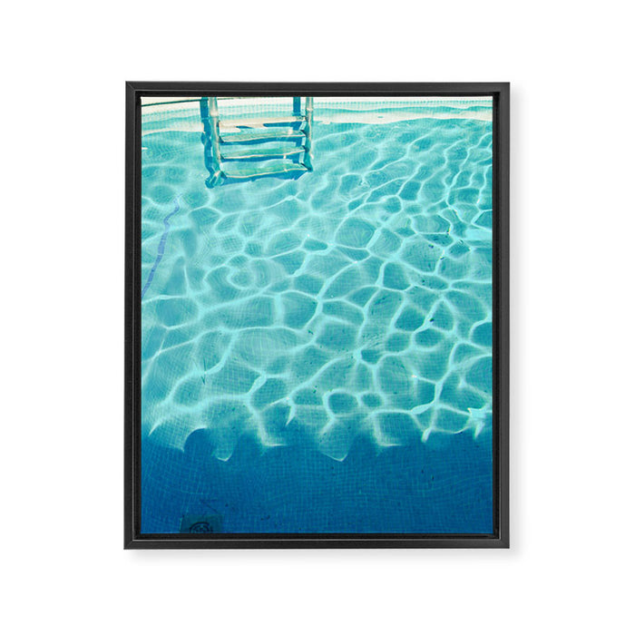 Swimming Pool IX Framed Canvas Print Gallery Image 1
