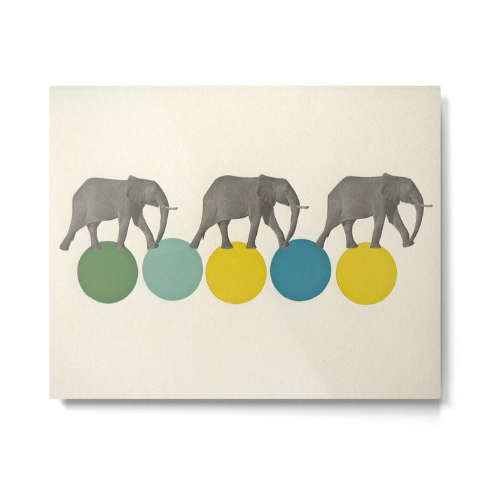 Travelling Elephants Metal Print Gallery Image 1