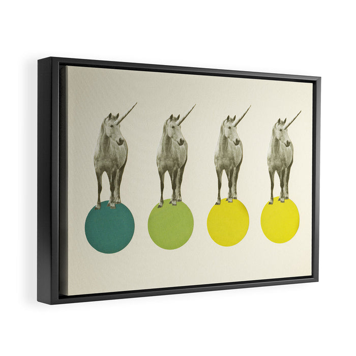 Unicorn Parade Framed Canvas Print Gallery Image 1