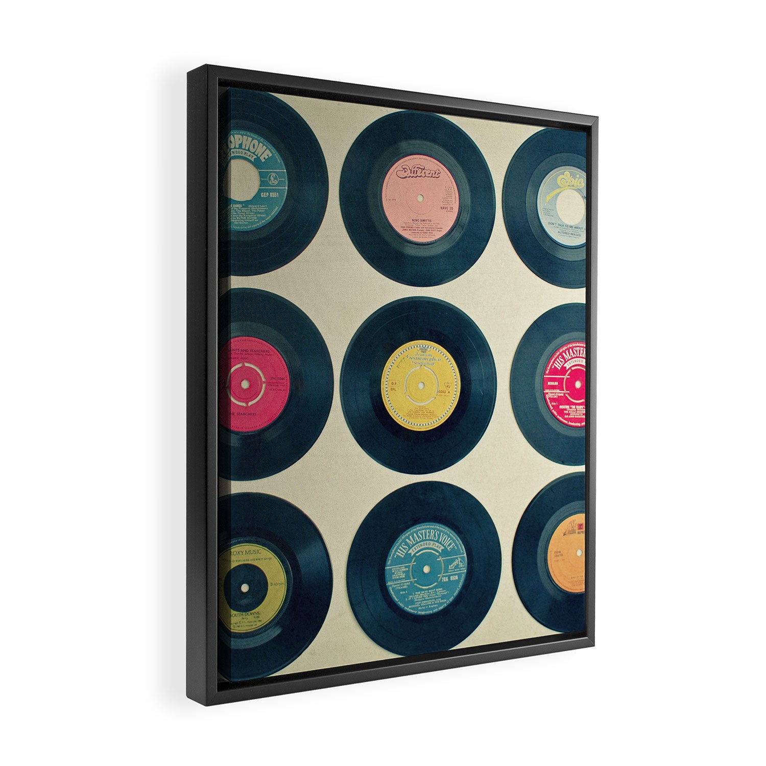 Vinyl Collection Framed Canvas Print Gallery Image 2