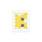 Yellow Honeycomb Art Print Gallery Image 1