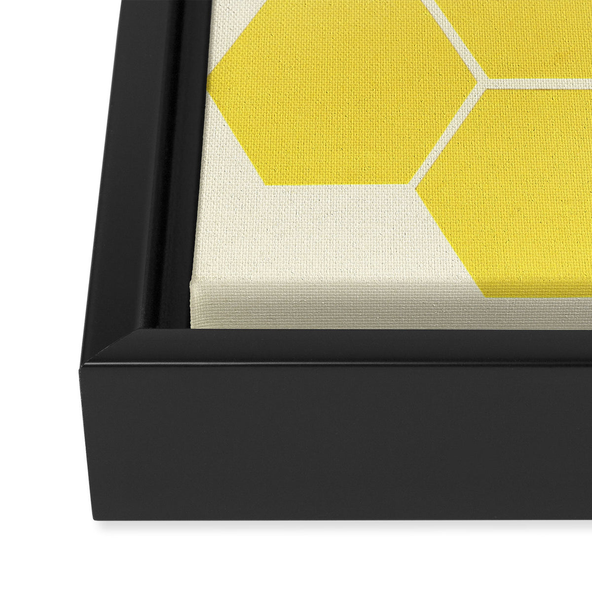 Yellow Honeycomb Framed Canvas Print Gallery Image 3