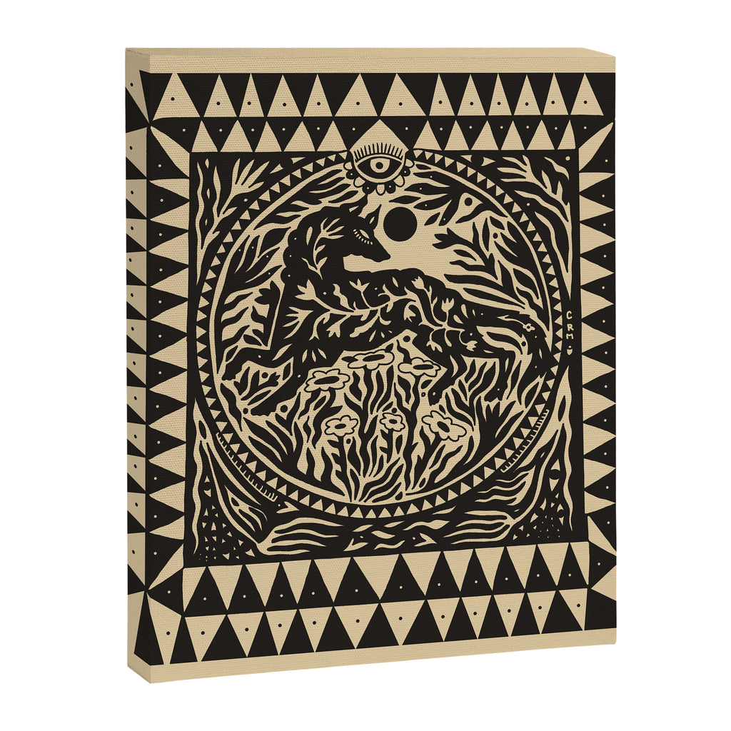 Botanical Wolf Canvas Print Gallery Image 8