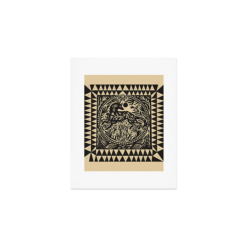 Botanical Wolf Art Print Gallery Image 1