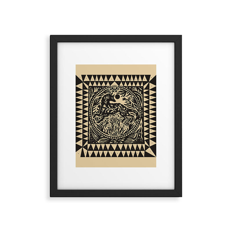 Botanical Wolf Framed Art Print Gallery Image 6