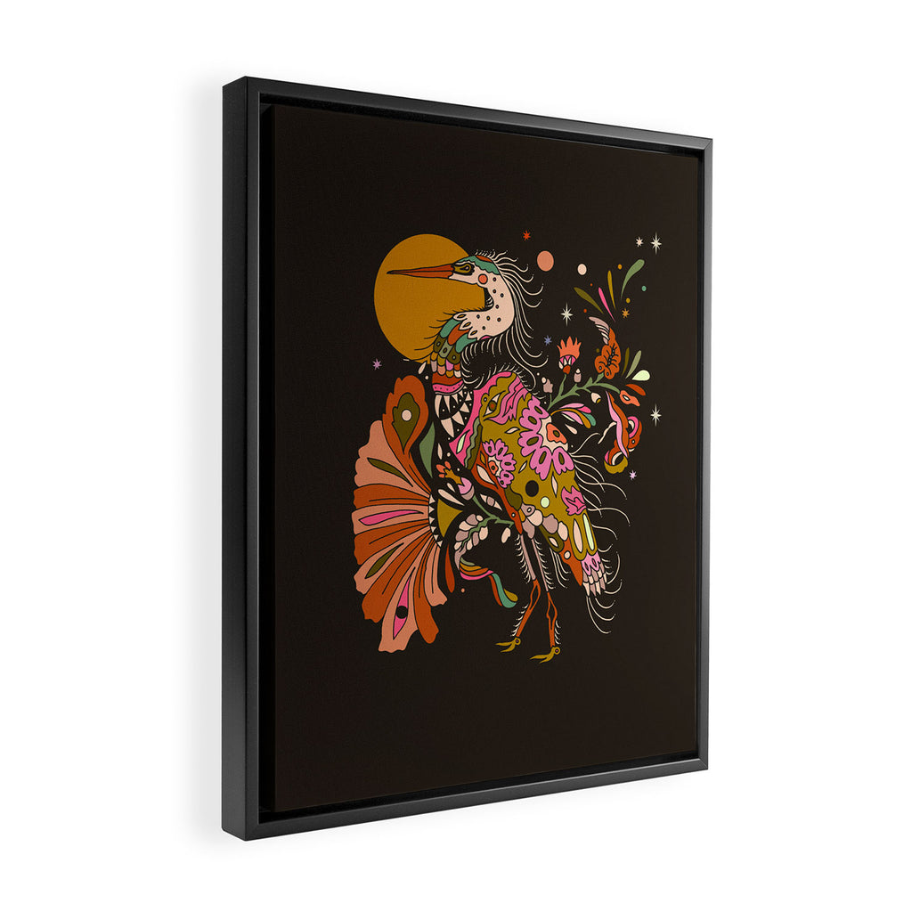 Crane Framed Canvas Print Gallery Image 2