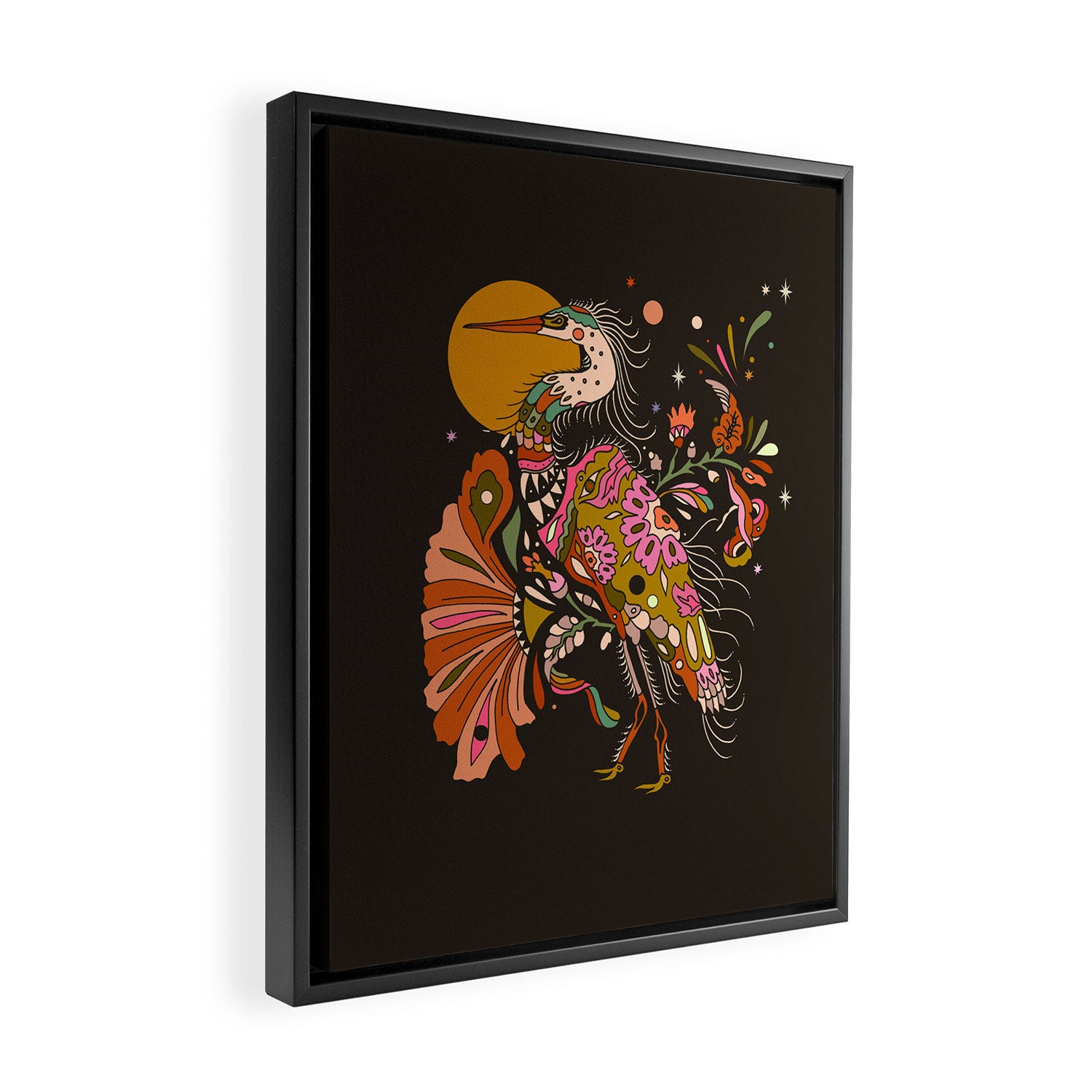 Crane Framed Canvas Print Gallery Image 2