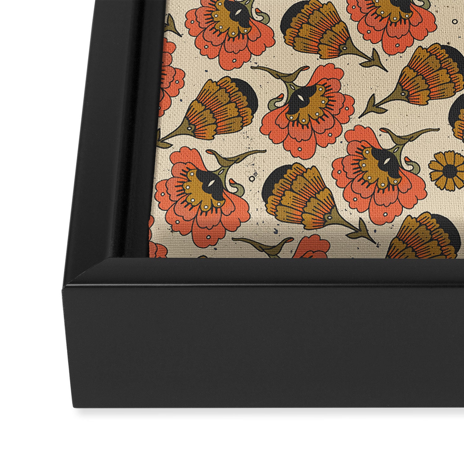 Day By Day Pattern  Framed Canvas Print Gallery Image 2