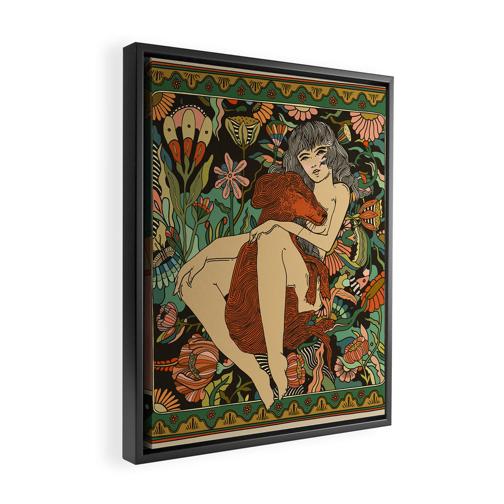 Girl's Best Friend Framed Canvas Print Gallery Image 2