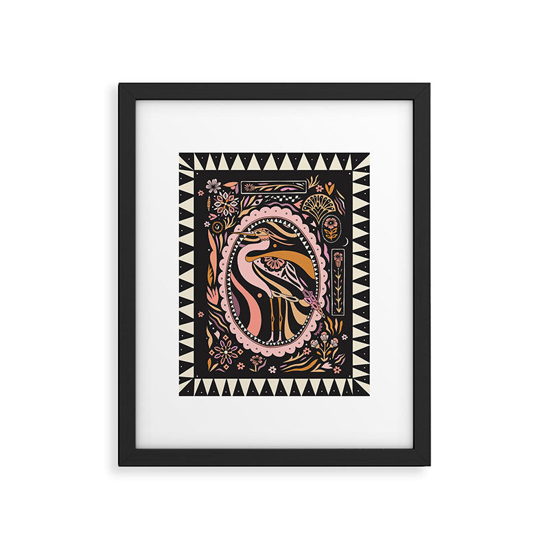 Heron Framed Art Print Gallery Image 4
