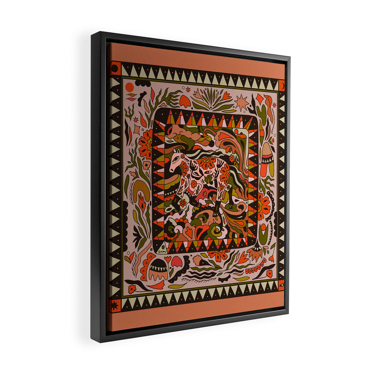 Horse Wild Framed Canvas Print Gallery Image 2