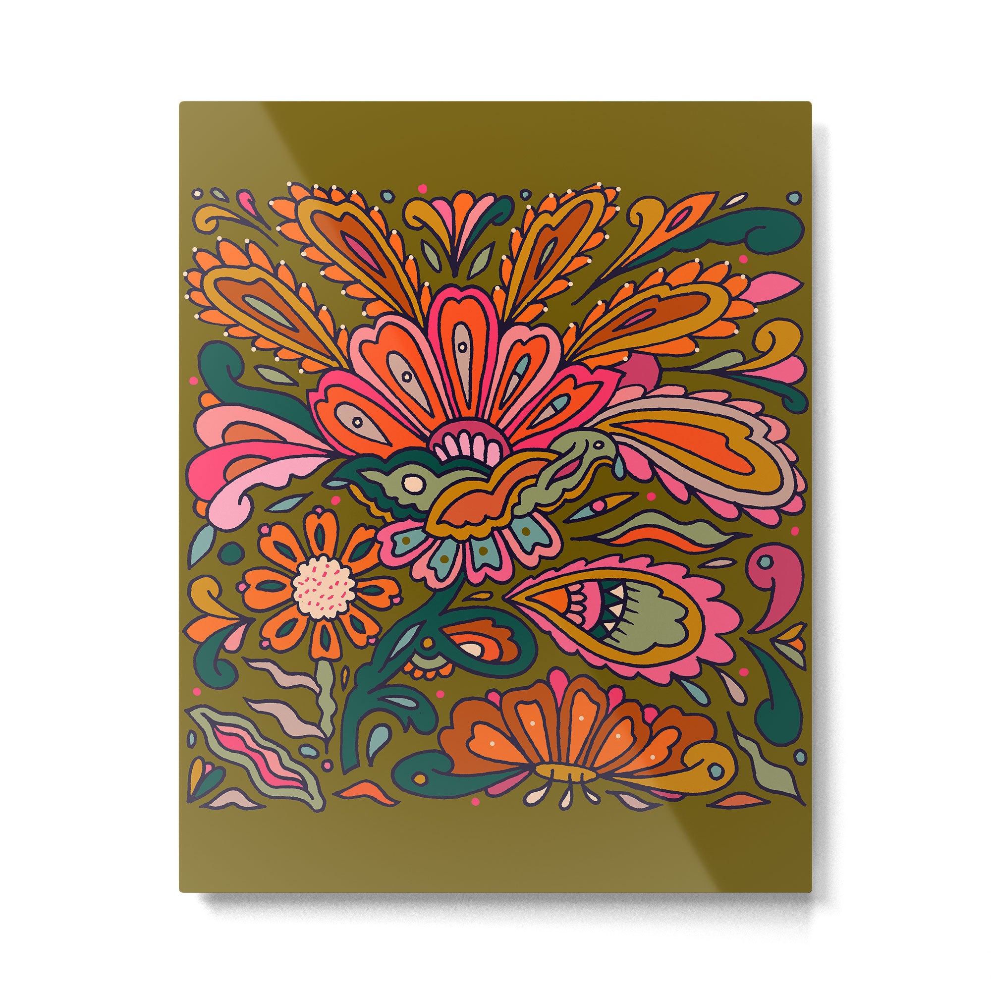 Modern Paisley Metal Print Gallery Image 6