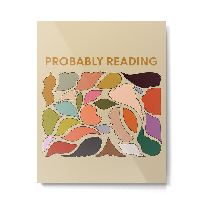 Probably Reading Metal Print Gallery Image 1