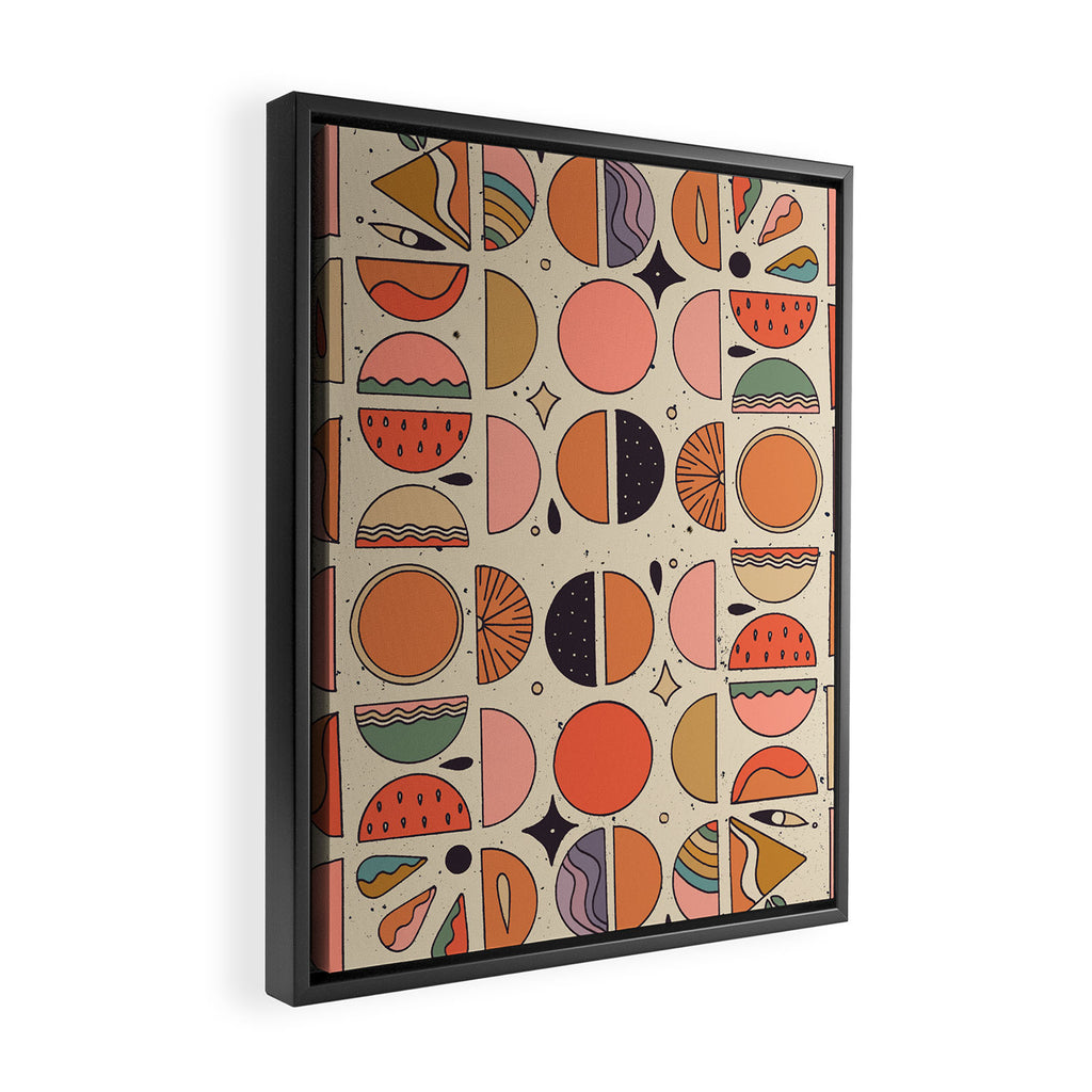 Retro Fruits Framed Canvas Print Gallery Image 2