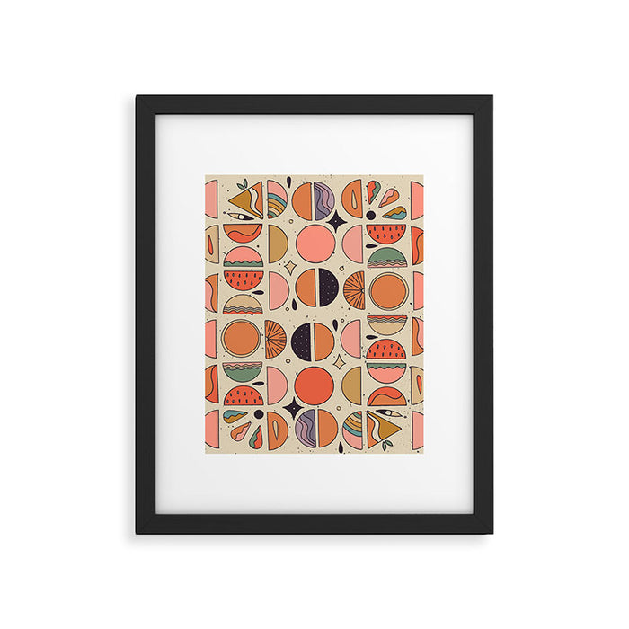 Retro Fruits Framed Art Print Gallery Image 1